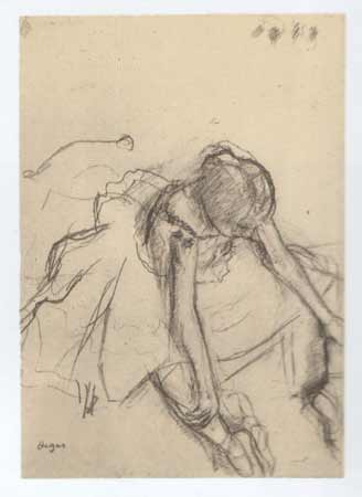 Disegno per lo studio di ballerina di Edgar Degas