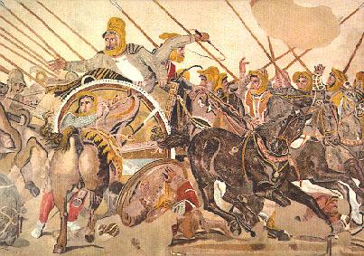 Alessandro Magno rappresentato in battaglia