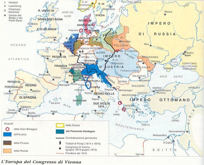 L'europa dopo il congresso di Vienna, 1815