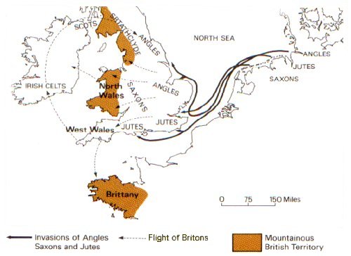 le invasioni della Gran Bretagna, Angli e Sassoni