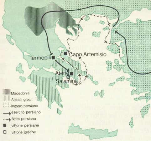 mappa della seconda guerra persiana